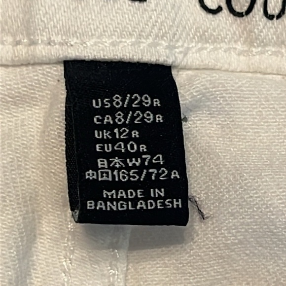 Gap White Boyfriend Fit Ripped Rolled Cuff Jeans Size 8/29 - Picture 10 of 13